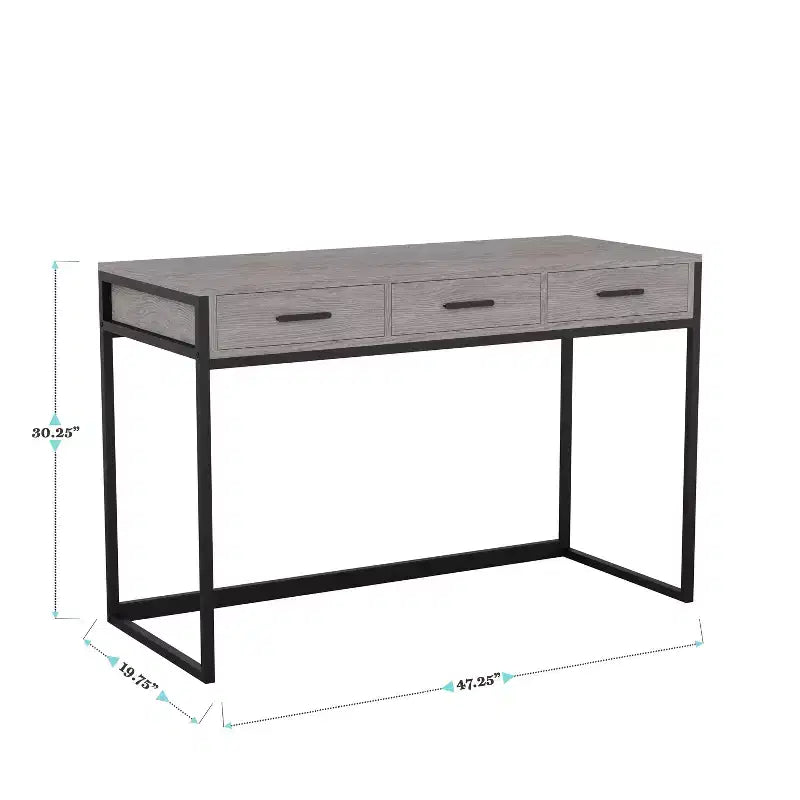Bureau Martha Stewart Ollie avec 3 tiroirs