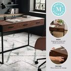 Bureau Martha Stewart Ollie avec 3 tiroirs