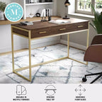 Bureau Martha Stewart Ollie avec 3 tiroirs