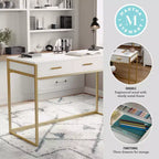 Bureau Martha Stewart Ollie avec 3 tiroirs