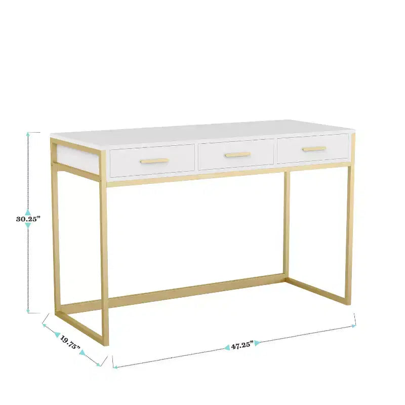 Bureau Martha Stewart Ollie avec 3 tiroirs