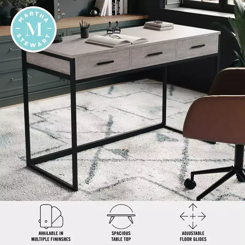 Bureau Martha Stewart Ollie avec 3 tiroirs