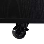 Zeus & Ruta Table Basse Relevable Multifonctionnelle Moderne avec Rangement Caché, 4 Tabourets et Roulettes, Parfaite pour les Espaces de Vie Modernes
