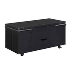 Zeus & Ruta Table Basse Relevable Multifonctionnelle Moderne avec Rangement Caché, 4 Tabourets et Roulettes, Parfaite pour les Espaces de Vie Modernes