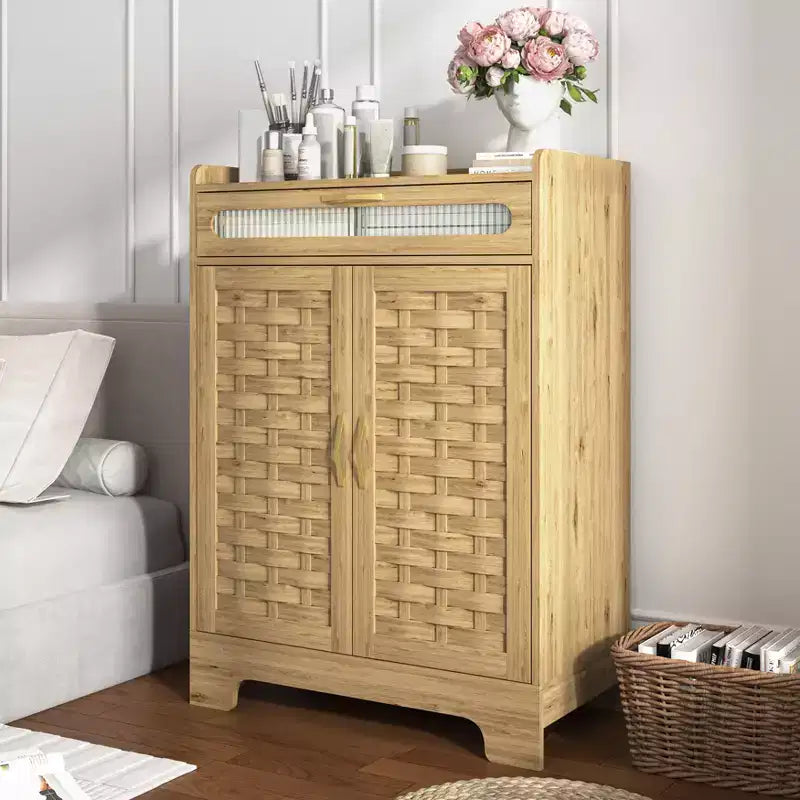 Meuble bas de bar à café Okak, buffet de rangement avec tiroir et étagère réglable, meuble d'appoint pour cuisine, salle à manger, salle de bain, entrée