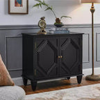 Okak Meuble de Rangement Rétro 85cm, Meuble d'Entrée avec 2 Portes, Meuble Décoratif pour Salon, Couloir, Entrée