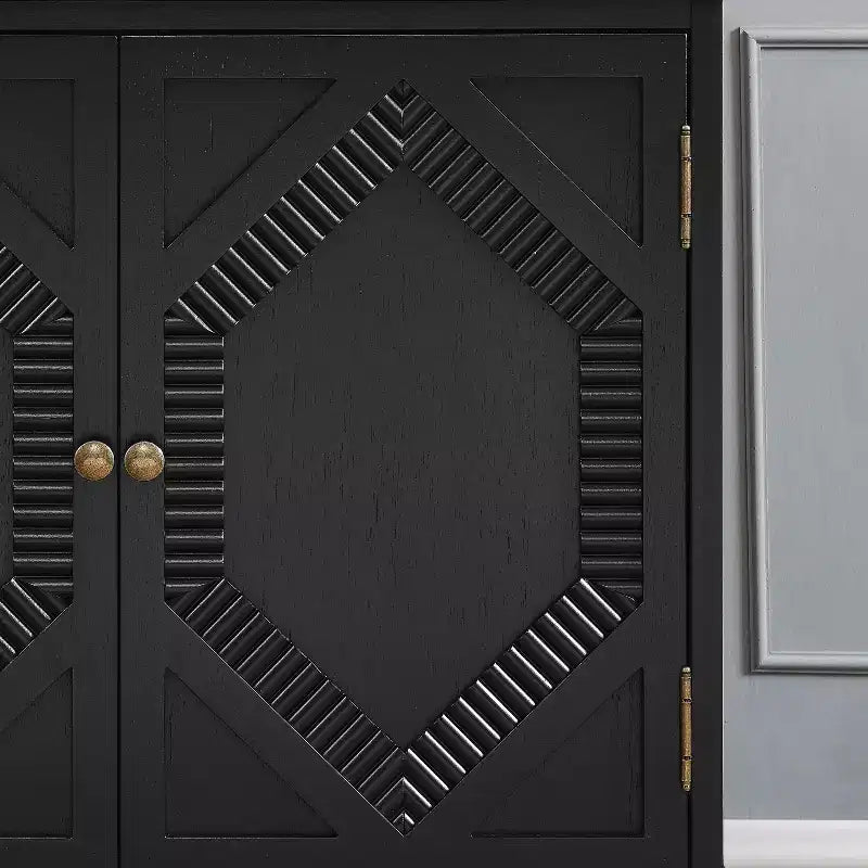 Okak Meuble de Rangement Rétro 85cm, Meuble d'Entrée avec 2 Portes, Meuble Décoratif pour Salon, Couloir, Entrée