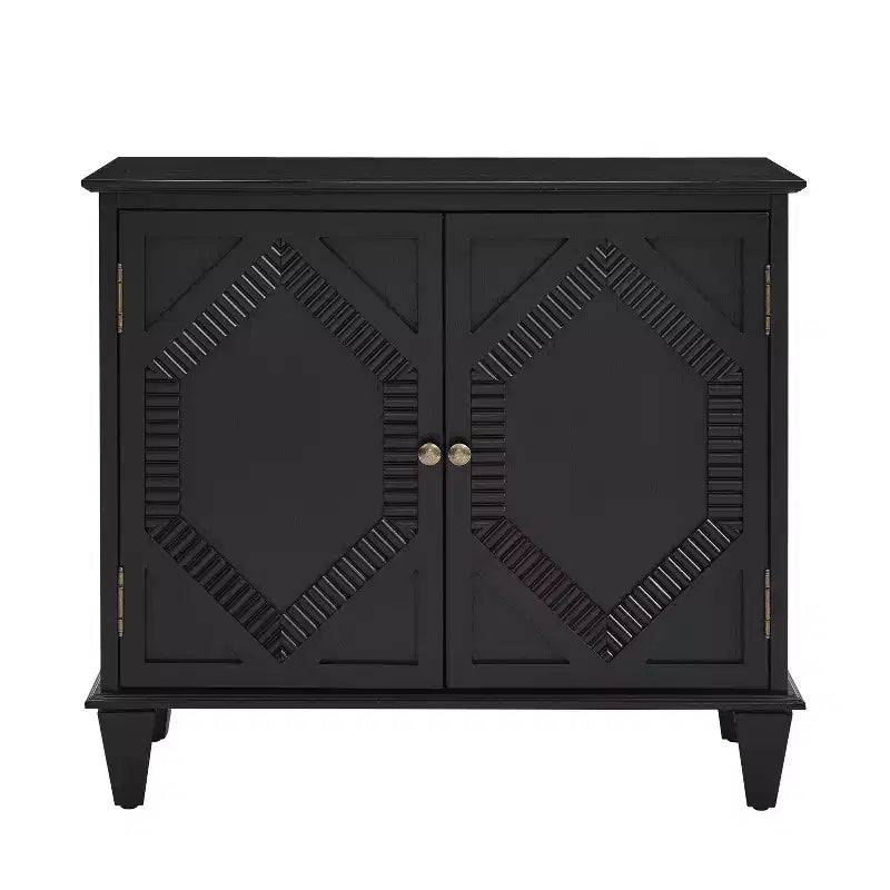 Okak Meuble de Rangement Rétro 85cm, Meuble d'Entrée avec 2 Portes, Meuble Décoratif pour Salon, Couloir, Entrée