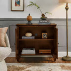 Okak Meuble de Rangement Rétro 85cm, Meuble d'Entrée avec 2 Portes, Meuble Décoratif pour Salon, Couloir, Entrée