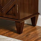 Okak Meuble de Rangement Rétro 85cm, Meuble d'Entrée avec 2 Portes, Meuble Décoratif pour Salon, Couloir, Entrée