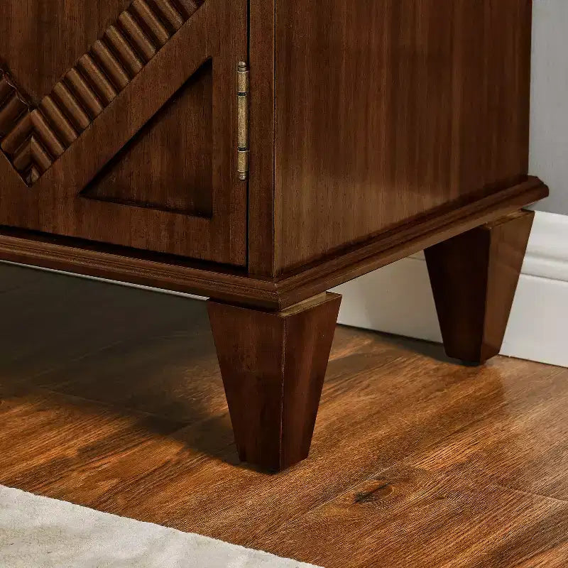 Okak Meuble de Rangement Rétro 85cm, Meuble d'Entrée avec 2 Portes, Meuble Décoratif pour Salon, Couloir, Entrée