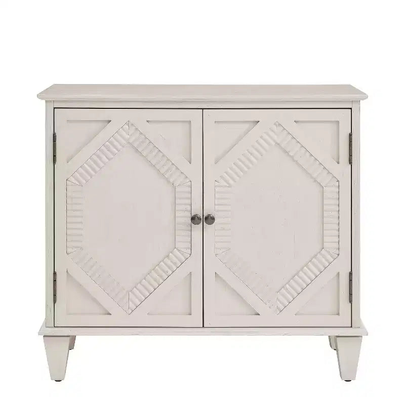 Okak Meuble de Rangement Rétro 85cm, Meuble d'Entrée avec 2 Portes, Meuble Décoratif pour Salon, Couloir, Entrée