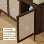 Bahut Okak, meuble d'appoint avec 3 portes et 3 étagères, meuble de rangement pour salon, entrée, couloir, bureau