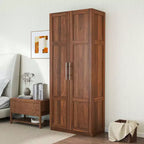 Meuble Haut Moderne Okak, Armoire de Rangement Autonome avec 2 Portes et 4 Étagères, Meuble de Rangement pour Salon, Salle à Manger, Cuisine