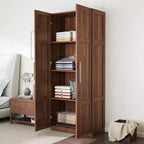 Meuble Haut Moderne Okak, Armoire de Rangement Autonome avec 2 Portes et 4 Étagères, Meuble de Rangement pour Salon, Salle à Manger, Cuisine
