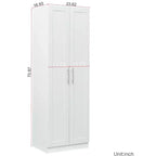 Meuble Haut Moderne Okak, Armoire de Rangement Autonome avec 2 Portes et 4 Étagères, Meuble de Rangement pour Salon, Salle à Manger, Cuisine
