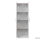 Meuble Haut Moderne Okak, Armoire de Rangement Autonome avec 2 Portes et 4 Étagères, Meuble de Rangement pour Salon, Salle à Manger, Cuisine