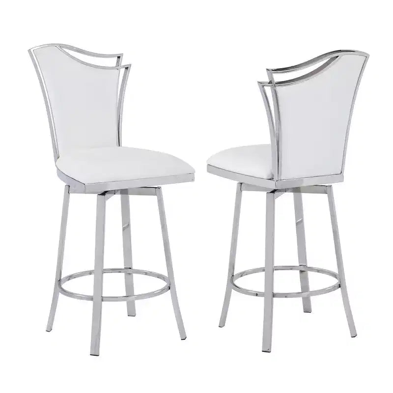 Chintaly Imports, tabouret de comptoir pivotant contemporain avec dossier design
