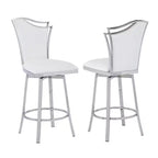 Chintaly Imports, tabouret de comptoir pivotant contemporain avec dossier design