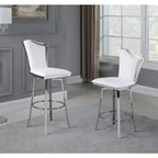 Chintaly Imports, tabouret de comptoir pivotant contemporain avec dossier design