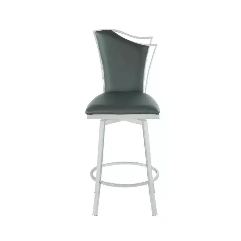 Chintaly Imports, tabouret de comptoir pivotant contemporain avec dossier design