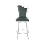 Chintaly Imports, tabouret de comptoir pivotant contemporain avec dossier design