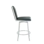 Chintaly Imports, tabouret de comptoir pivotant contemporain avec dossier design