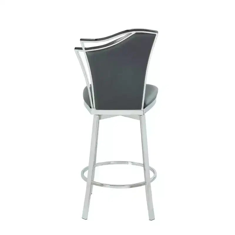 Chintaly Imports, tabouret de comptoir pivotant contemporain avec dossier design