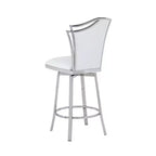 Chintaly Imports, tabouret de comptoir pivotant contemporain avec dossier design