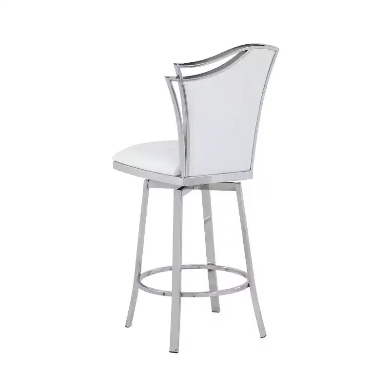 Chintaly Imports, tabouret de comptoir pivotant contemporain avec dossier design