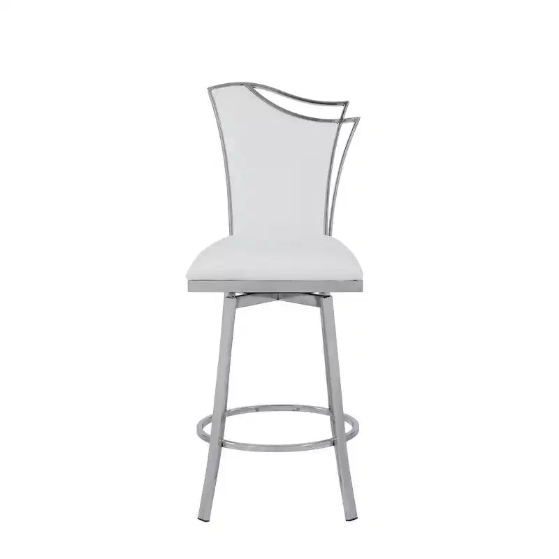 Chintaly Imports, tabouret de comptoir pivotant contemporain avec dossier design