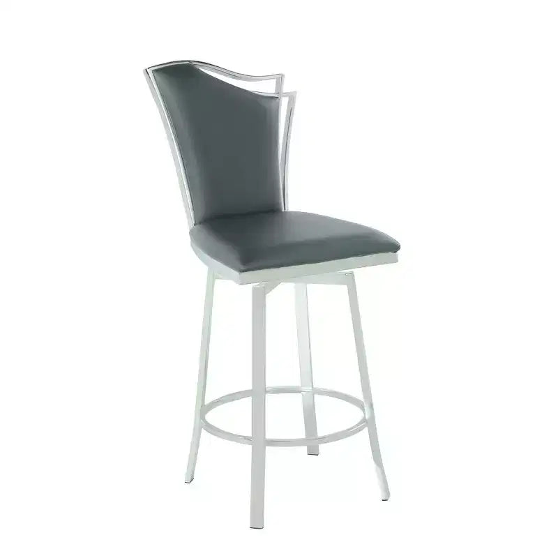 Chintaly Imports, tabouret de comptoir pivotant contemporain avec dossier design