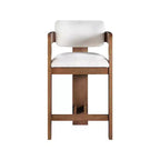 Meridian Furniture, Tabouret Sacha en tissu texturé lin