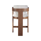 Meridian Furniture, Tabouret Sacha en tissu texturé lin