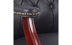 Chaise de bureau exécutive Okak à dossier mi-haut, chaise visiteur avec assise et accoudoirs rembourrés, chaise confortable pour salle de réunion, bureau, étude