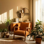 Étagère murale de rangement – ​​Métal et bois géométriques – Étagère flottante moderne pour la maison et le bureau – Cadre en fer robuste – Décoration élégante pour la chambre et le salon