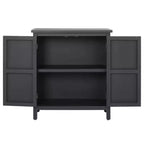 Captiva Designs Buffet de ferme à portes avec motif floral sculpté pour salon