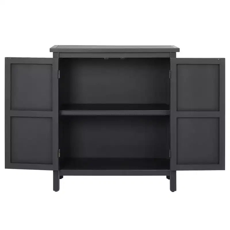 Captiva Designs Buffet de ferme à portes avec motif floral sculpté pour salon