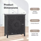 Captiva Designs Buffet de ferme à portes avec motif floral sculpté pour salon
