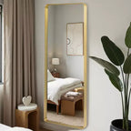 MAYEERTY Miroir rectangulaire d'angle pleine longueur pour salon et chambre