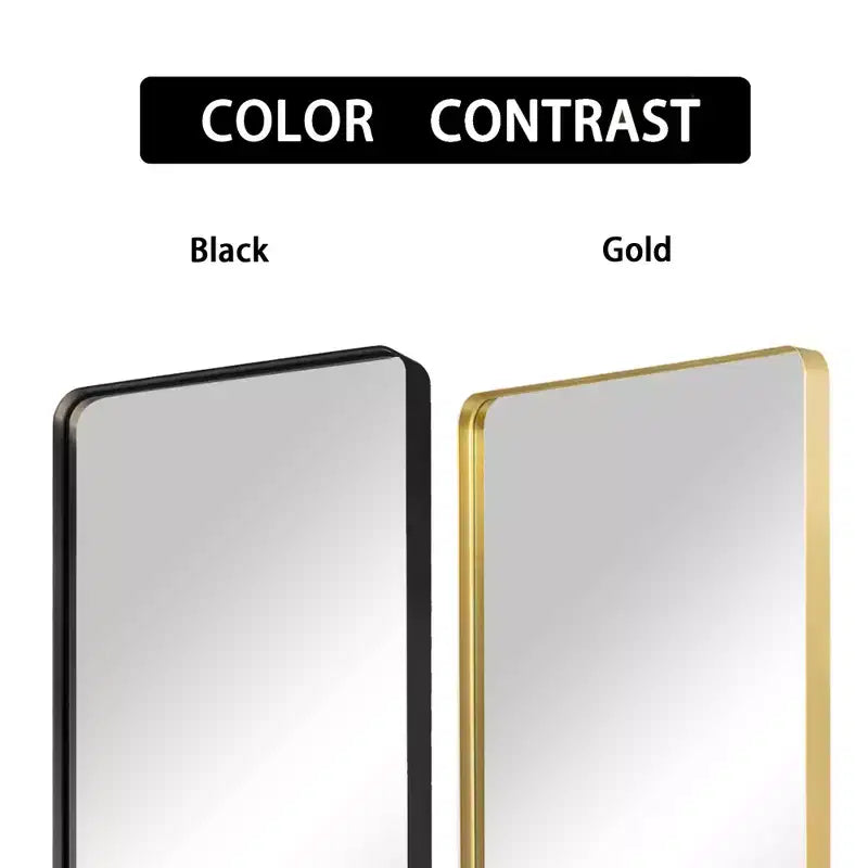 MAYEERTY Miroir rectangulaire d'angle pleine longueur pour salon et chambre