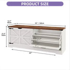 Banc de rangement pour chaussures Meuble à chaussures avec tiroir basculant et rangement à rabat Blanc ou Rustique foncé
