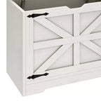 Banc de rangement pour chaussures Meuble à chaussures avec tiroir basculant et rangement à rabat Blanc ou Rustique foncé