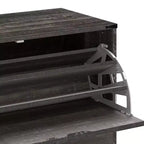 Banc de rangement pour chaussures Meuble à chaussures avec tiroir basculant et rangement à rabat Blanc ou Rustique foncé