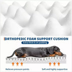 65x41x12 Lit pour chien pour humain et animaux de compagnie, en fausse fourrure, amovible, avec poignée portable, poche latérale, mousse orthopédique en œuf, grands lits pour chiens