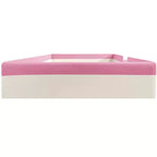 Lit Montessori Bellemave en PU rembourré avec clôture et escalier, lit au sol Queen Size avec lattes pour enfants, filles et garçons (rose+blanc)
