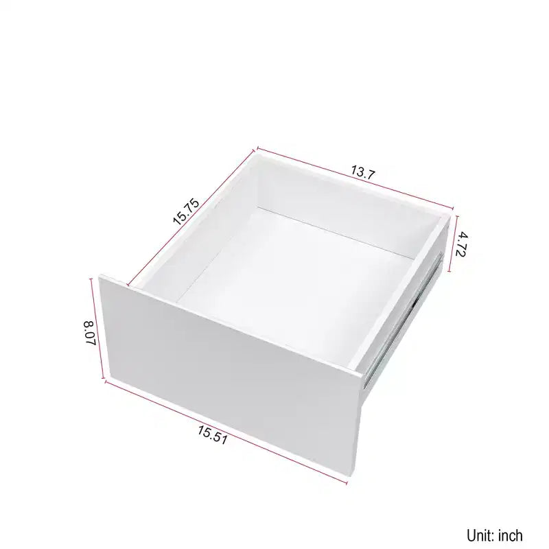 Meuble de rangement AndMakers en bois blanc de 40 cm avec tiroirs