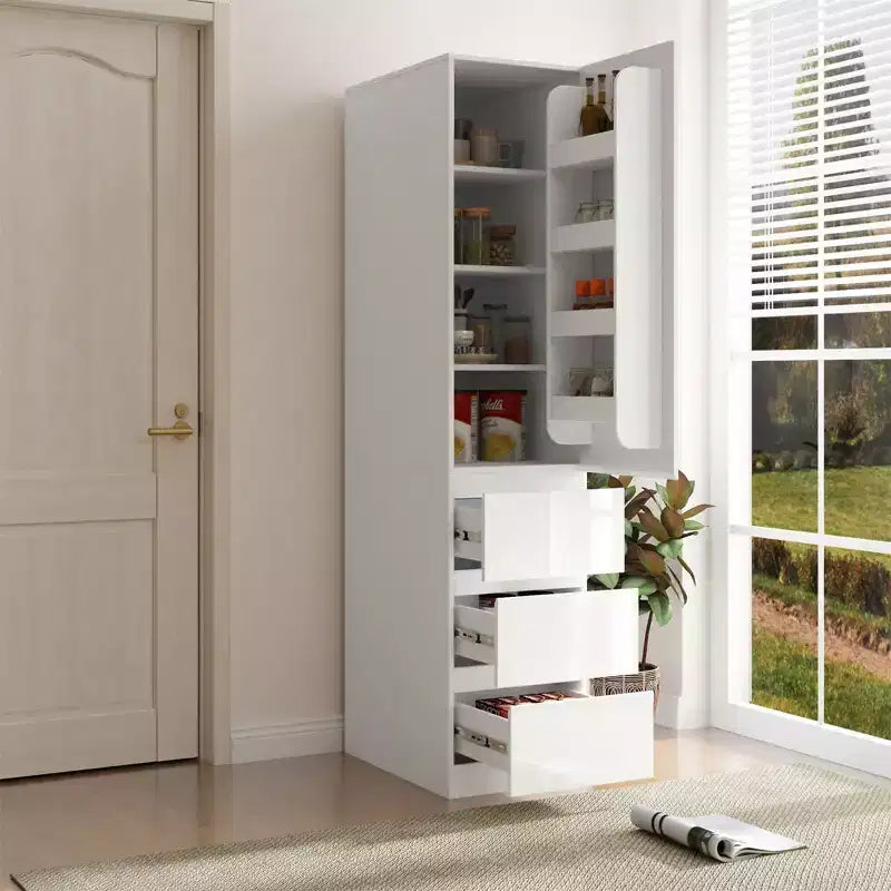 Meuble de rangement AndMakers en bois blanc de 40 cm avec tiroirs