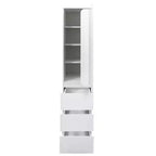 Meuble de rangement AndMakers en bois blanc de 40 cm avec tiroirs