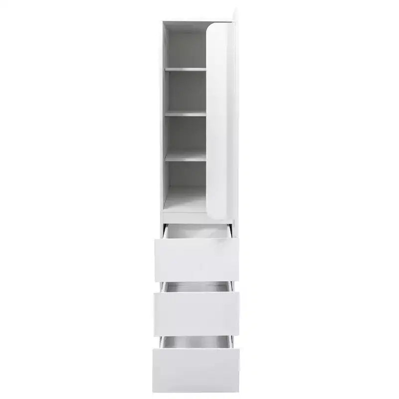 Meuble de rangement AndMakers en bois blanc de 40 cm avec tiroirs